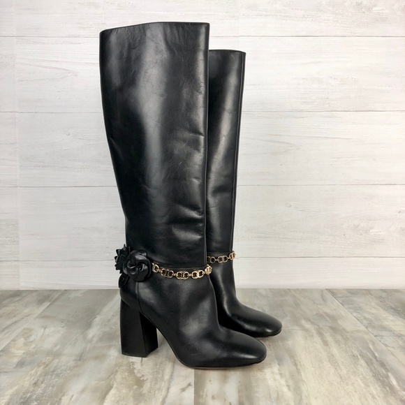 tory burch blossom leather boot
